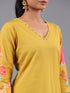 Mustard Floral Printed kurta Set