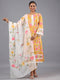 Mustard Floral Print Kurti Set