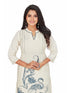 Amchoor Blue Cotton Floral Print KURTI SET for Women's
