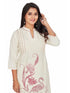 Amchoor Maroon Cotton Floral Print KURTI SET for Women's