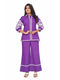 Amchoor Purple Cotton Solid Print Co-Ord Set for Women's
