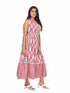 Amchoor Mauve Cotton Abstract Print Dresses for Women's