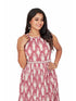 Amchoor Mauve Cotton Abstract Print Dresses for Women's