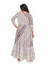 Amchoor Grey Cotton Block Print KURTI SET for Women's