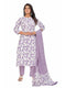 Amchoor Purple Cotton Floral Print KURTI SET for Women's