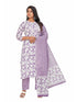 Amchoor Purple Cotton Floral Print KURTI SET for Women's
