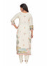 Amchoor Cream Cotton Floral Print KURTI SET for Women's