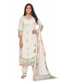 Amchoor Cream Cotton Floral Print KURTI SET for Women's