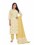 Amchoor Musturd Cotton Floral Print KURTI SET for Women's