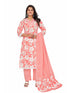 Amchoor Peach Cotton Floral Print KURTI SET for Women's