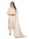 Amchoor Cream Cotton Floral Print KURTI SET for Women's