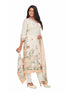 Amchoor Cream Cotton Floral Print KURTI SET for Women's