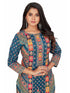 Amchoor Blue Cotton Ajrakh Print KURTI SET for Women's