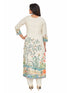 Amchoor Cream Cotton Floral Print KURTI SET for Women's