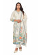Amchoor Cream Cotton Floral Print KURTI SET for Women's
