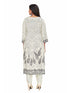 Amchoor Cream Rayon Floral Print KURTI SET for Women's