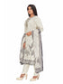 Amchoor Cream Rayon Floral Print KURTI SET for Women's