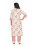 Amchoor Red Cotton Floral Print KURTI SET for Women's