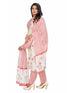 Amchoor Red Cotton Floral Print KURTI SET for Women's