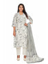 Amchoor Grey Cotton Floral Print KURTI SET for Women's