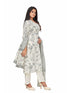 Amchoor Grey Cotton Floral Print KURTI SET for Women's