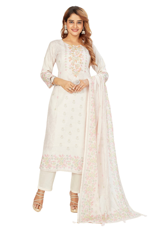 Amchoor Pink Gucci Silk Floral Print Kurti Set for Women's