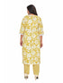 Amchoor Green Cotton Floral Print KURTI SET for Women's