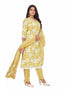 Amchoor Green Cotton Floral Print KURTI SET for Women's