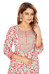 Amchoor Pink Cotton Floral Print Kurti Set for Women's