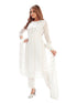 Amchoor Offwhite Kota Embroidered Print Kurti Set for Women's