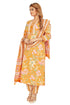 Amchoor Mustard Cotton Floral Print Kurti Set for Women's