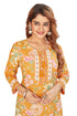 Amchoor Mustard Cotton Floral Print Kurti Set for Women's