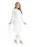 Amchoor Aqua Kota Embroidered Print Kurti Set for Women's