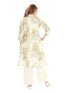 Amchoor Green Cotton Abstract Print Indo Fusion Dress for Women's