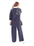 Amchoor Navy Cotton Floral Print Co-ord SET for Women's