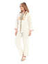 Amchoor Cream Cotton Floral Print Co-ord Set for Women's