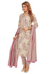 Amchoor Mauve Cotton Floral Print Kurti Set for Women's