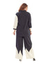 Amchoor Black Cotton Embroidered Co-ord Set for Women's