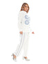 Amchoor Blue Cotton Embroidered Co-ord Set for Women's