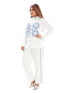 Amchoor Blue Cotton Embroidered Co-ord Set for Women's