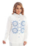 Amchoor Blue Cotton Embroidered Co-ord Set for Women's