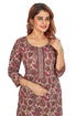Amchoor Maroon Cotton Floral Print Kurti Set for Women's