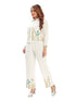Amchoor Cream Cotton Floral Print Co-ord Set for Women's