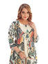 Amchoor Black Cotton Abstract Print Indo Fusion Dress for Women's