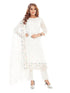 Amchoor Offwhite Kota Embroidered Print Kurti Set for Women's