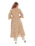 Amchoor Yellow Cotton Floral Print Kurti Set for Women's