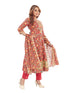 Amchoor Maroon Cotton Floral Print Kurti Set for Women's
