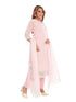 Amchoor Pink Kota Floral Print Kurti Set for Women's