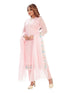 Amchoor Pink Kota Floral Print Kurti Set for Women's