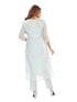 Amchoor Aqua Kota Embroidered Print Kurti Set for Women's